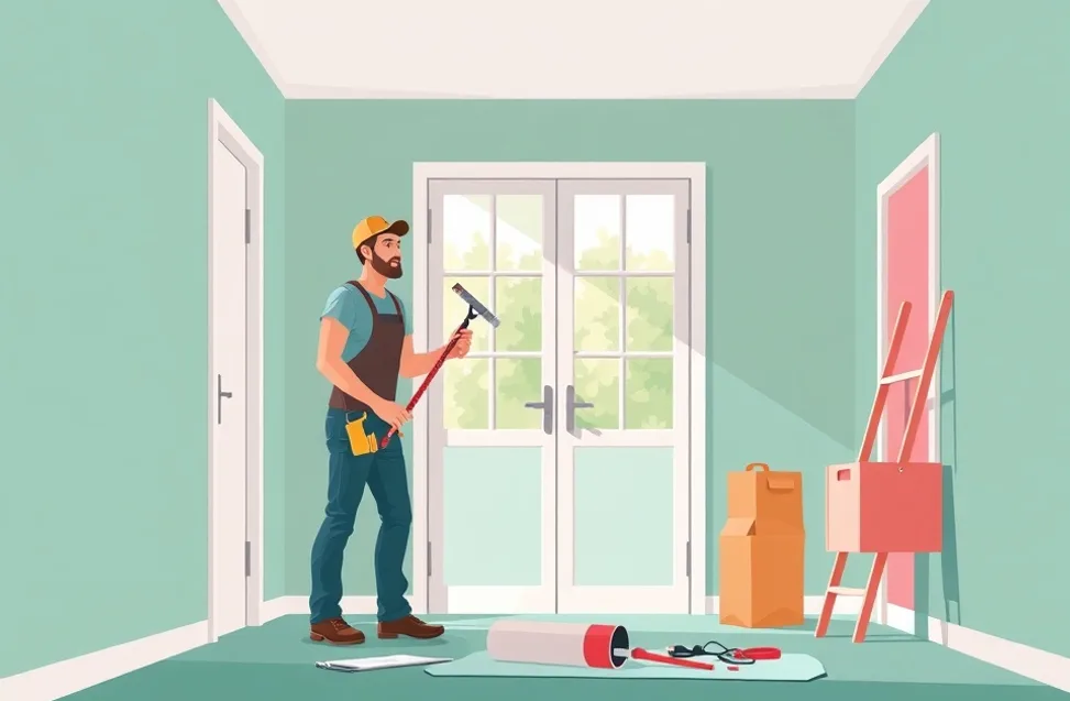 Intérieur rénové après travaux de peinture à Taverny