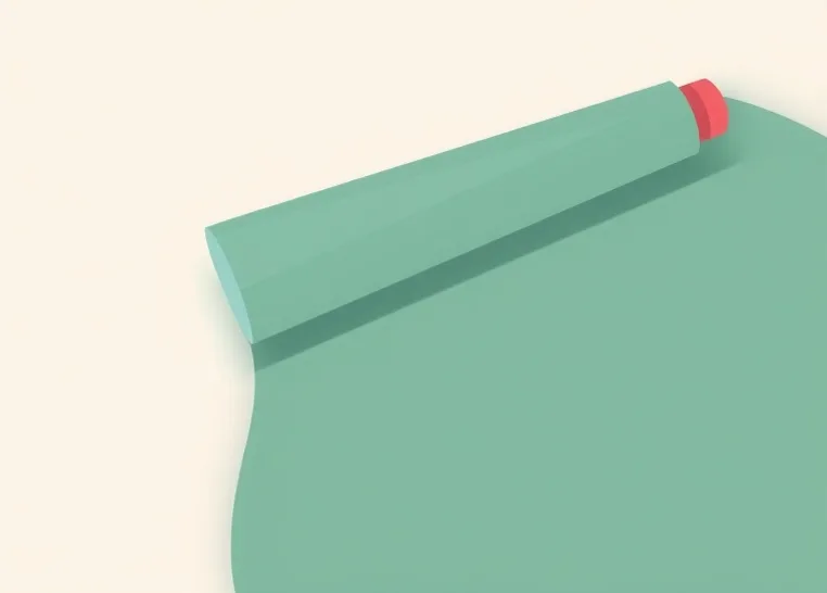 Pose de papier peint, rouleau et brosse à maroufler